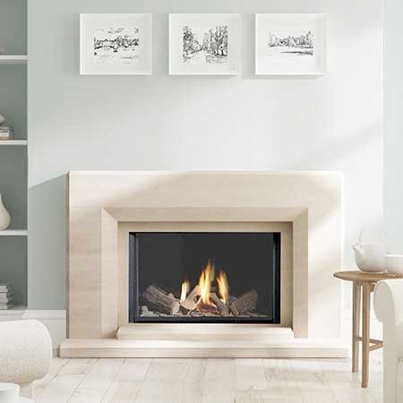 A large hole-in-the-wall gas fire that offers a stunning centrepiece in your home. Can be fitted 'frameless' in the wall for ultra modern look. Designed to provide a realistic flame picture.

