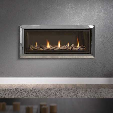 As with many Infinity gas fires, you don't need a flue to install. This model offers a landscape style fireplace for homes without a chimney. Glass fronted high efficiency fire (up to 92% efficient)

