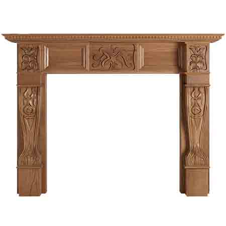 The Bamburgh is a beautiful traditional hand crafted mantelpiece manufactured in Solid Oak. This mantel is available with a light oak or a medium oak stain but is also available without a finish at a reduced cost to enable you to apply your own stain or lacquer.

A bespoke stained finish is also available but we would need a sample of the finish required.
