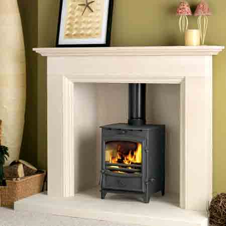 Traditional or contemporary, this new 5kw multi-fuel stove looks as harmonious in a farmhouse inglenook as they do in a newly built town house. Stoves are freestanding, with curved door and large flame picture.
